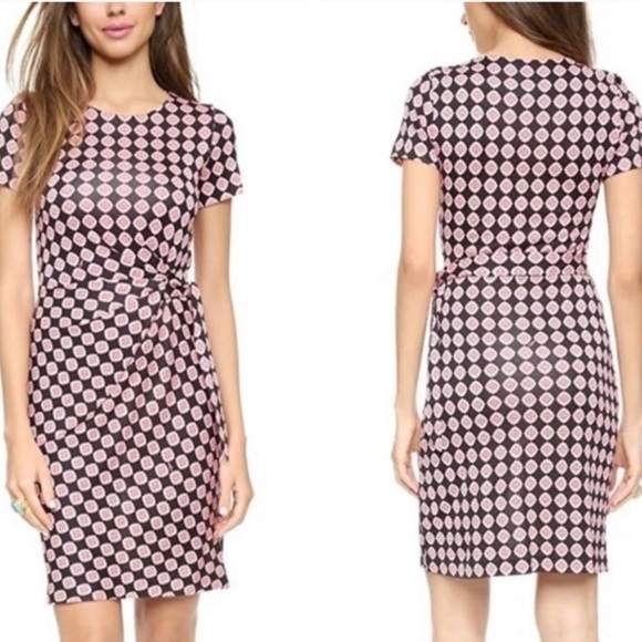 DVF Zoe Geometric Print Silk Dress Size 2 - Picture 1 of 8
